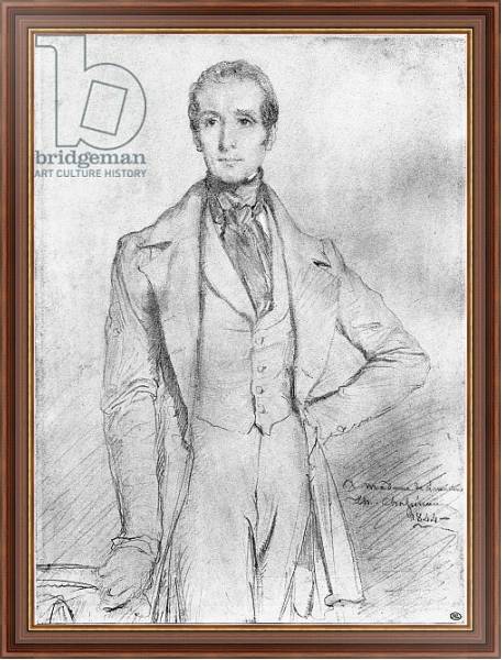 Постер Portrait of Alphonse de Lamartine, 1844 с типом исполнения На холсте в раме в багетной раме 35-M719P-83