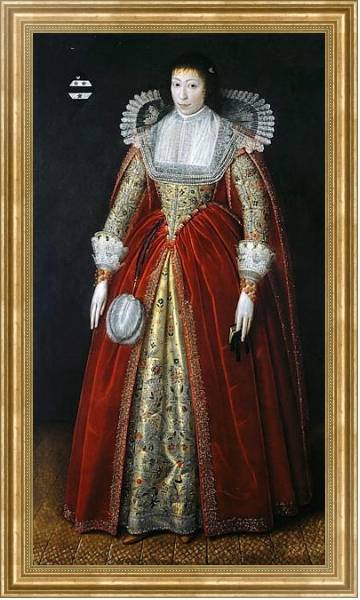 Постер 'Elizabeth, Lady Style of Wateringbury ' с типом исполнения На холсте в раме в багетной раме NA033.1.051