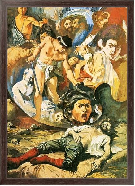 Постер The death of Caravaggio с типом исполнения На холсте в раме в багетной раме 221-02