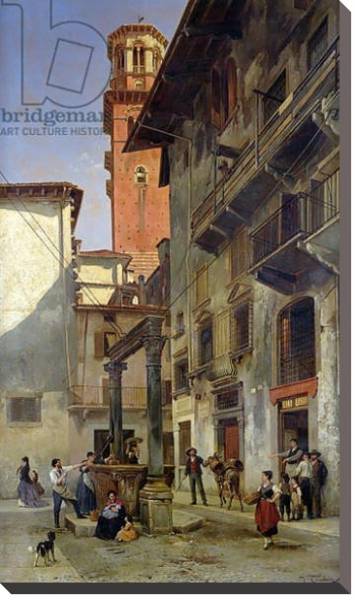 Постер Via Mazzanti, Verona, 1880 с типом исполнения На холсте без рамы