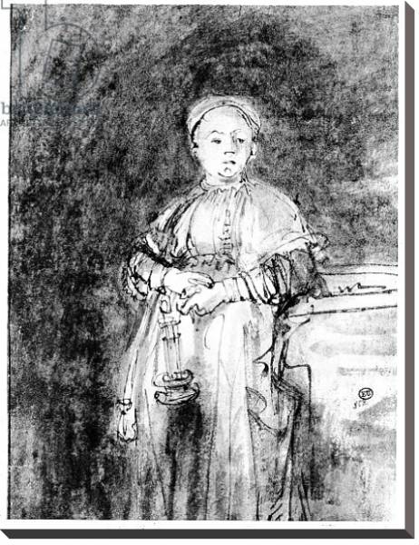 Постер Woman with a Candle, c.1631 с типом исполнения На холсте без рамы