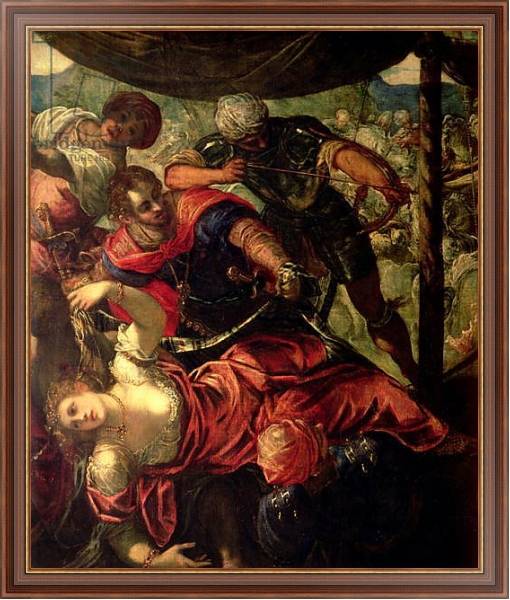 Постер Battle between Turks and Christians, c.1588/89 с типом исполнения На холсте в раме в багетной раме 35-M719P-83