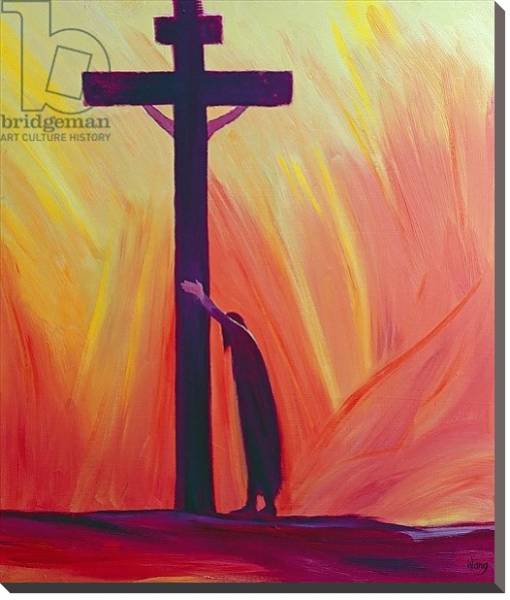 Постер In our sufferings we can lean on the Cross by trusting in Christ's love, 1993 с типом исполнения На холсте без рамы