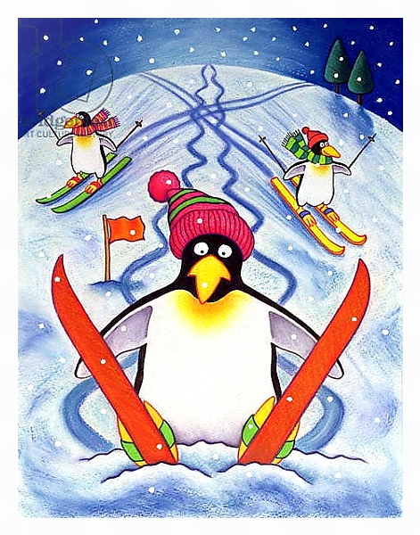 Постер Skiing Holiday, 2000 с типом исполнения На холсте в раме в багетной раме 221-03