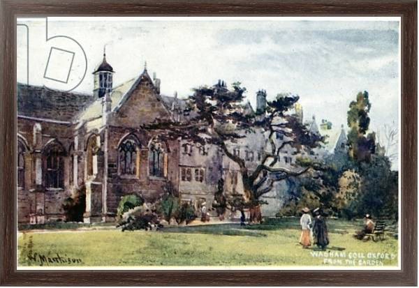 Постер Wadham College from the Garden с типом исполнения На холсте в раме в багетной раме 221-02