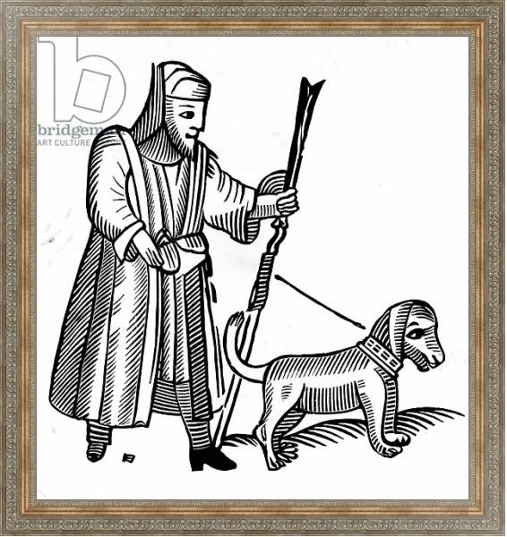 Постер Pilgrim with a dog с типом исполнения На холсте в раме в багетной раме 484.M48.310