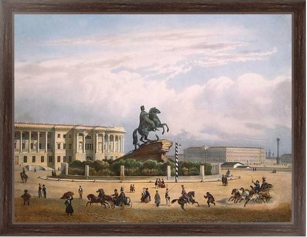 Постер Вид Сенатской площади с типом исполнения На холсте в раме в багетной раме 221-02