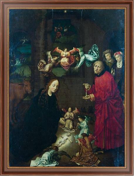 Постер Рождение Христа с типом исполнения На холсте в раме в багетной раме 35-M719P-83