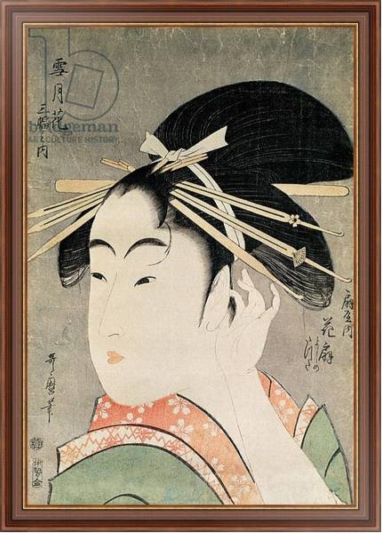 Постер Head of a Woman 4 с типом исполнения На холсте в раме в багетной раме 35-M719P-83