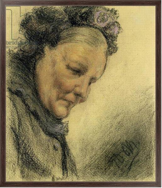 Постер Head of an Old Lady с типом исполнения На холсте в раме в багетной раме 221-02