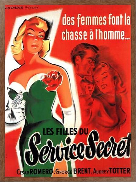 Постер Film Noir Poster - Fbi Girl с типом исполнения На холсте в раме в багетной раме 1727.4310