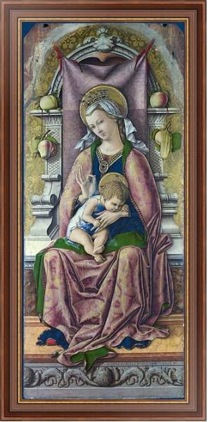 Постер Дева Мария и младенец 8 с типом исполнения На холсте в раме в багетной раме 35-M719P-83