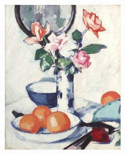 Постер Розы и апельсины с типом исполнения На холсте в раме в багетной раме 221-03