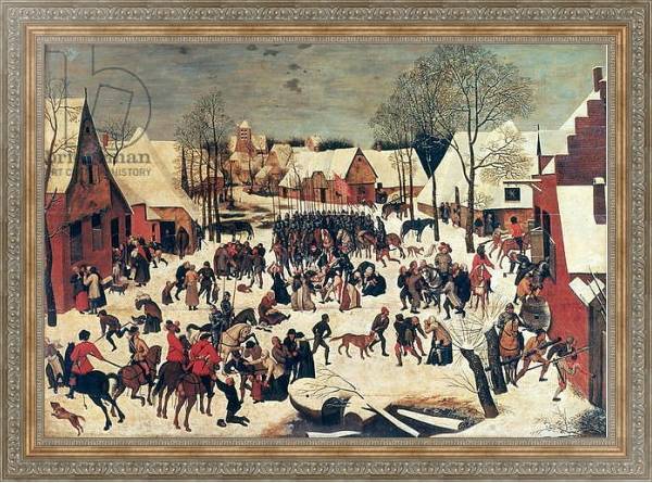 Постер The Massacre of the Innocents, 1593 с типом исполнения На холсте в раме в багетной раме 484.M48.310