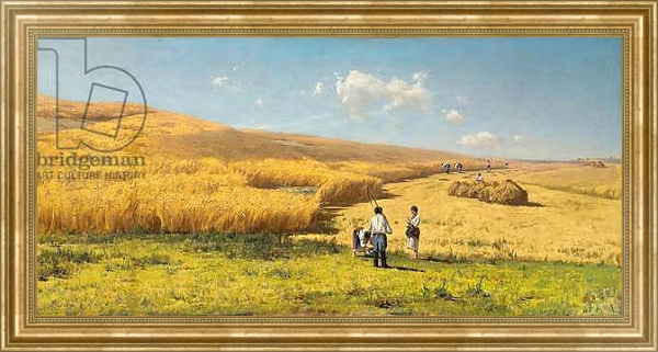 Постер Harvest in the Ukraine, 1880 с типом исполнения На холсте в раме в багетной раме NA033.1.051