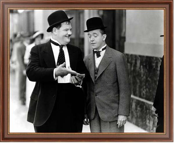 Постер Laurel & Hardy (Thicker Than Water) с типом исполнения На холсте в раме в багетной раме 35-M719P-83