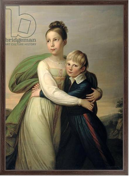 Постер Prince Albrecht and Princess Louise, c.1817 с типом исполнения На холсте в раме в багетной раме 221-02