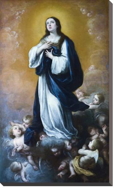 Постер Концепция невинной Девы Марии с типом исполнения На холсте без рамы