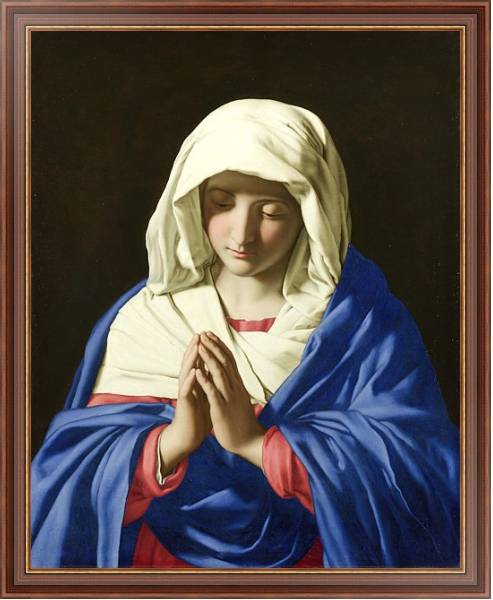 Постер Дева Мария в молитве с типом исполнения На холсте в раме в багетной раме 35-M719P-83