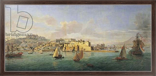 Постер View of Naples from the Sea с типом исполнения На холсте в раме в багетной раме 221-02