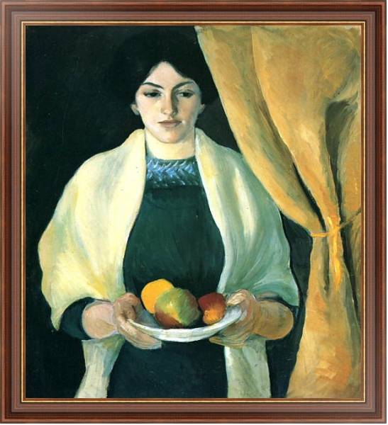 Постер Портрет с яблоками (Портрет жены художника) с типом исполнения На холсте в раме в багетной раме 35-M719P-83