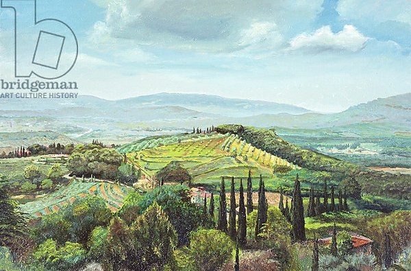 Постер Rolling Hills, Pistoia, Tuscany с типом исполнения На холсте без рамы