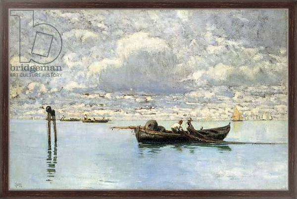 Постер On the Venetian Lagoon, с типом исполнения На холсте в раме в багетной раме 221-02