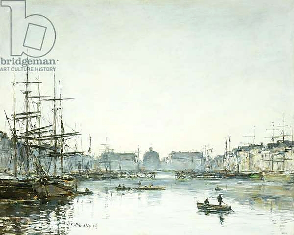 Постер Le Havre, Le Bassin du Commerce, 1894 с типом исполнения На холсте без рамы