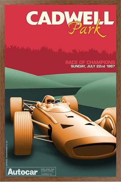 Постер Автогонки 124 с типом исполнения На холсте в раме в багетной раме 1727.4310