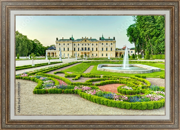 Постер Сад Дворца Браницких, Польша с типом исполнения На холсте в раме в багетной раме 595.M52.330