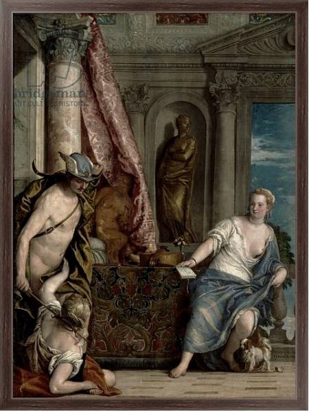 Постер Hermes, Herse and Aglauros, c.1576-84 с типом исполнения На холсте в раме в багетной раме 221-02
