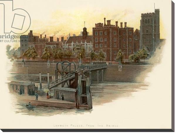 Постер Lambeth Palace, from the bridge с типом исполнения На холсте без рамы