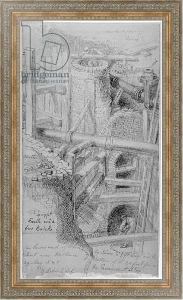 Постер Sewer construction in Bloomsbury, London, 1845 с типом исполнения На холсте в раме в багетной раме 484.M48.310