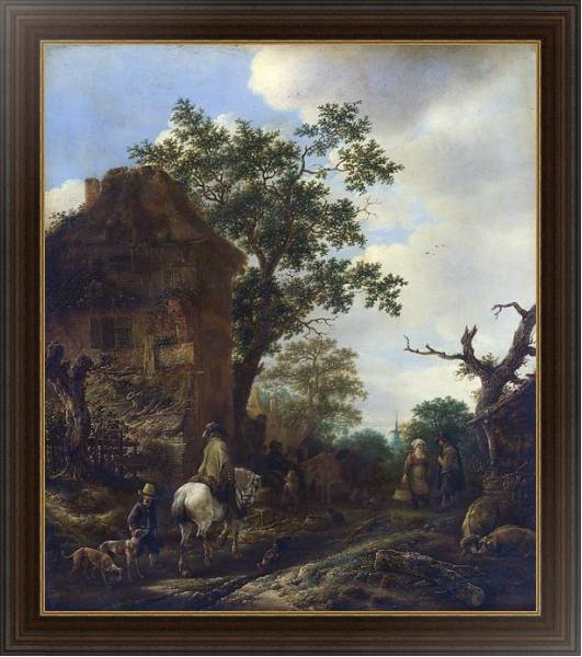 Постер Окраина деревини с наездником с типом исполнения На холсте в раме в багетной раме 1.023.151