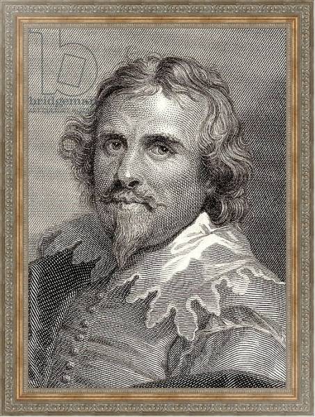 Постер Portrait of Daniel Mytens engraved by Edward Smith с типом исполнения На холсте в раме в багетной раме 484.M48.310