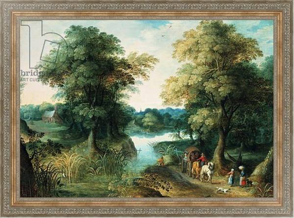 Постер River Landscape с типом исполнения На холсте в раме в багетной раме 484.M48.310