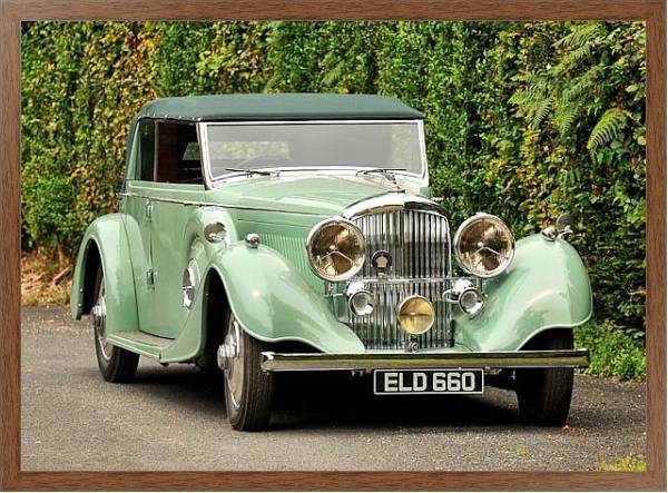 Постер Bentley 4 1 4 Litre Tourer by Thrupp & Maberly '1937 с типом исполнения На холсте в раме в багетной раме 1727.4310