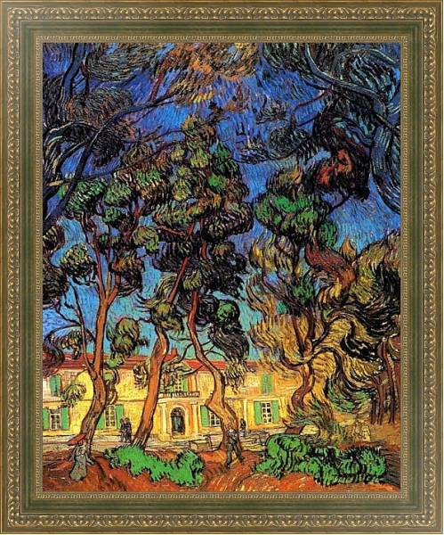 Постер Деревья в саду больницы Сен-Поля с типом исполнения На холсте в раме в багетной раме 484.M48.640