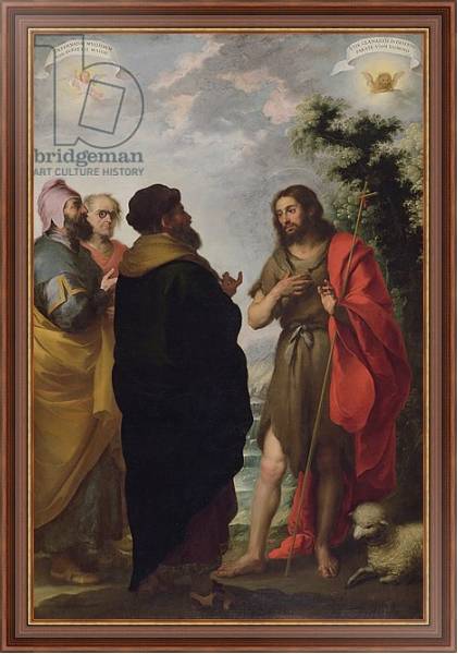 Постер St. John the Baptist with the Scribes and Pharisees, c.1655 с типом исполнения На холсте в раме в багетной раме 35-M719P-83