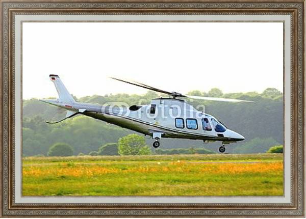 Постер Взлет вип-вертолета с типом исполнения На холсте в раме в багетной раме 595.M52.330