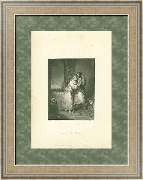 Постер Conrad and Medora 1 с типом исполнения Акварель в раме в багетной раме 485.M40.584