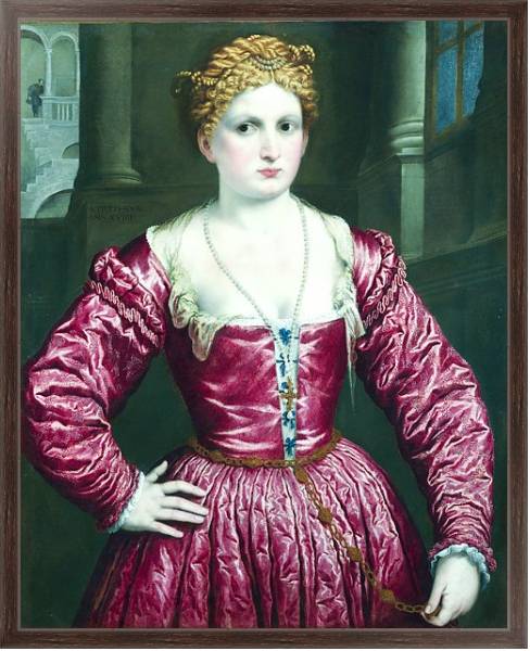Постер Портрет молодой женщины 11 с типом исполнения На холсте в раме в багетной раме 221-02