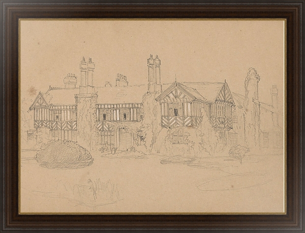 Постер Sketch of a Country House с типом исполнения На холсте в раме в багетной раме 1.023.151