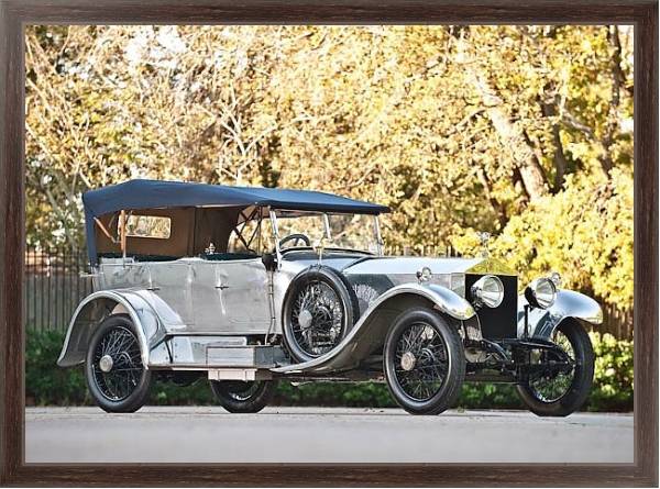 Постер Rolls-Royce Silver Ghost 40 50 Torpedo Phaeton '1921 с типом исполнения На холсте в раме в багетной раме 221-02