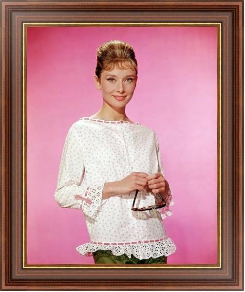 Постер Хепберн Одри 111 с типом исполнения На холсте в раме в багетной раме 35-M719P-83