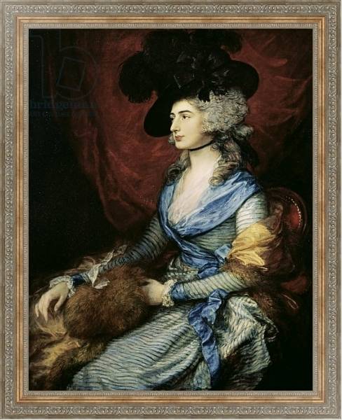 Постер Mrs Sarah Siddons, the actress, 1785 с типом исполнения На холсте в раме в багетной раме 484.M48.310
