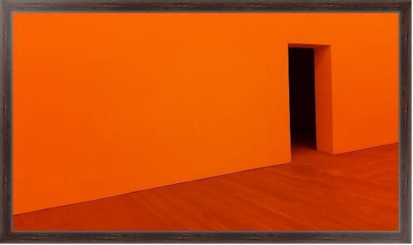 Постер Оранжевая комната с типом исполнения На холсте в раме в багетной раме 221-02