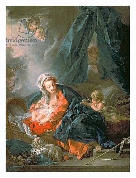 Постер Madonna and Child, 18th century с типом исполнения На холсте в раме в багетной раме 221-03
