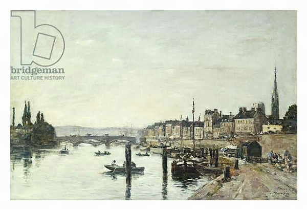 Постер Rouen; La Seine et le Pont Corneill, 1895 с типом исполнения На холсте в раме в багетной раме 221-03