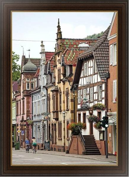 Постер Германия. Сельская улочка с типом исполнения На холсте в раме в багетной раме 1.023.151